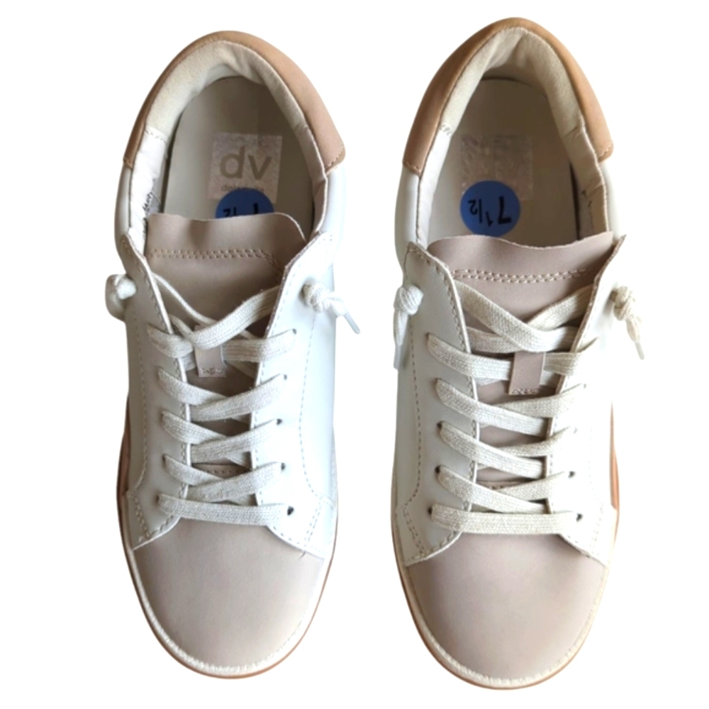 DV Dolce Vita Harryson Faux Leather Lace Up Sneakers 7.5 Blush Multi - Picture 6 of 16